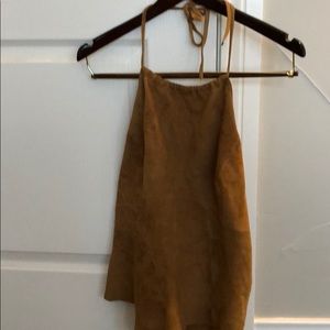 Gap Leather Halter Tank, size L